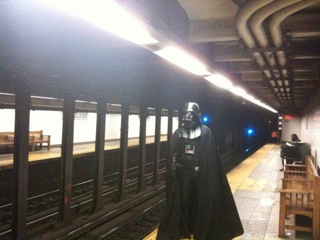 Illustration for article titled Darth Vader and the Stormtroopers invade the New York subway
